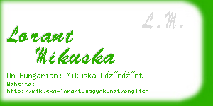 lorant mikuska business card